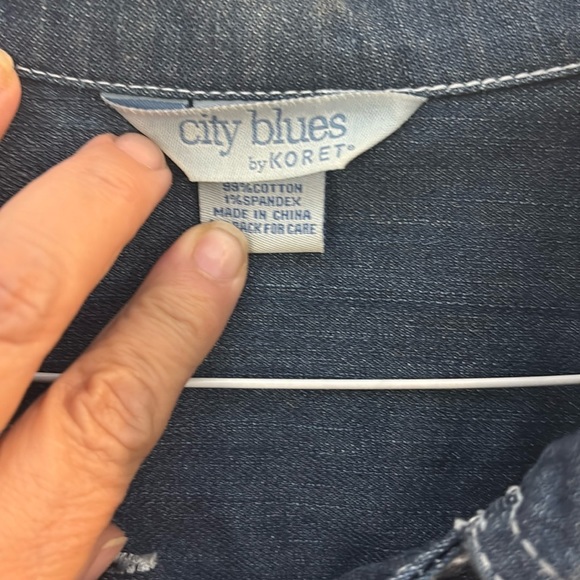 Koret Blue Jean Jacket Classic Denim Style - Picture 4 of 11